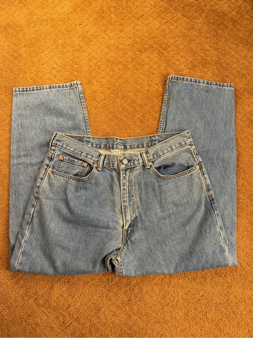 Levi's 550 Men's Jeans Size 38x30, Blue, Relaxed Fit, Medium Wash Denim